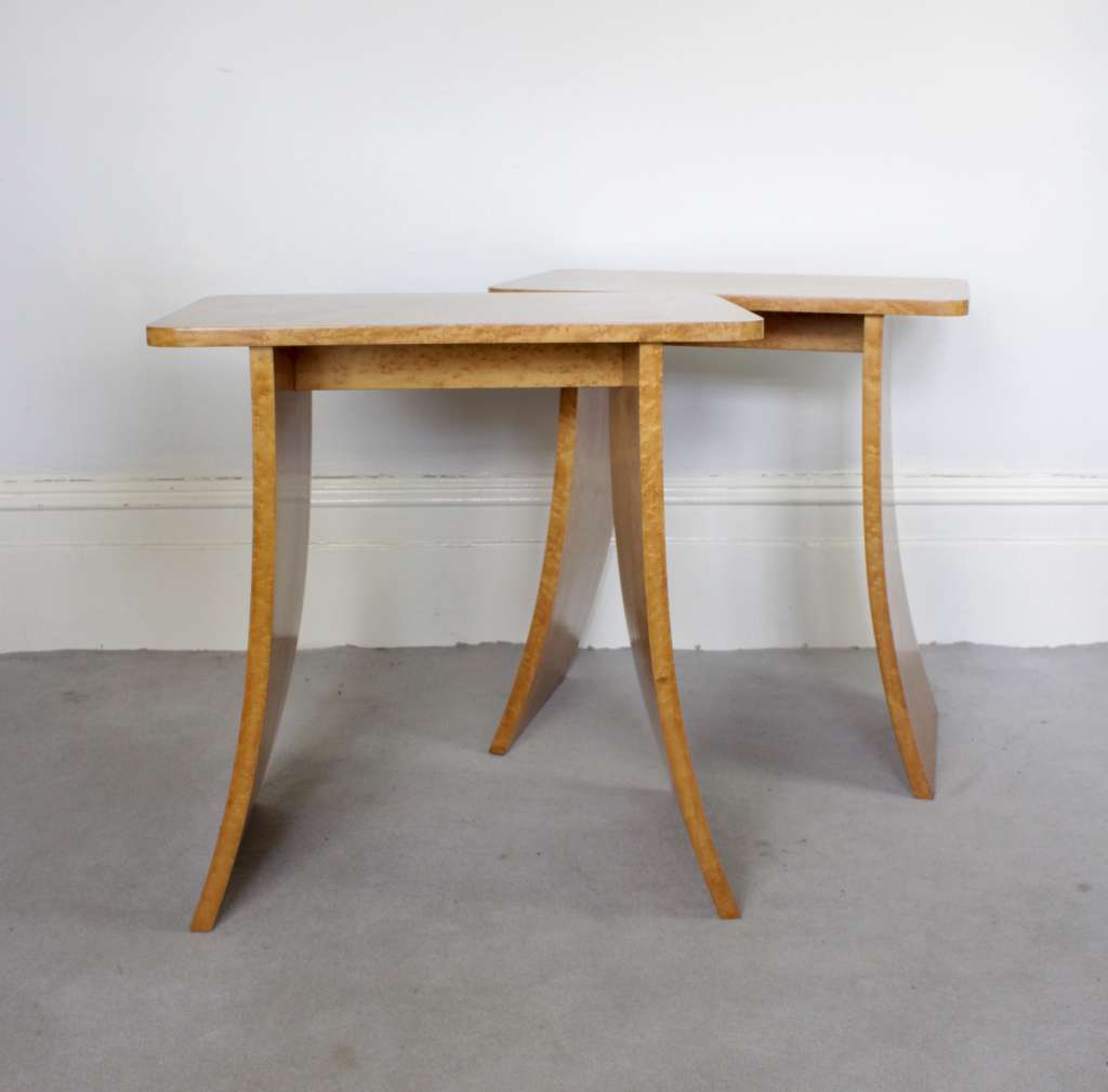 Art Deco birdseye Maple side tables c1930's Tables Art Furniture