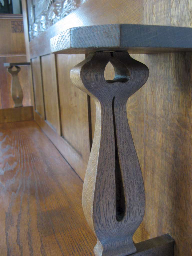 Stunning Scottish Arts and Crafts dresser with well carved galleons