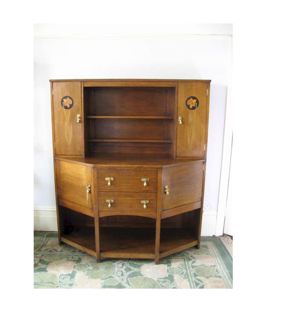 English Arts and Crafts Movement oak dresser by M H Baillie-Scott