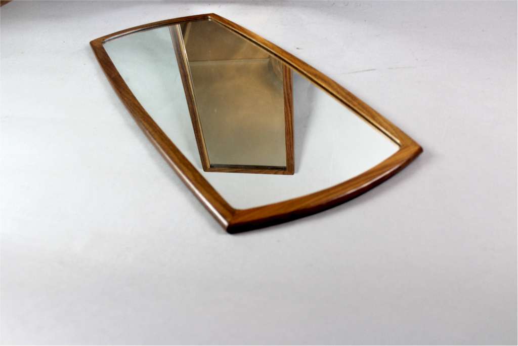 Mid-Century Modern teak framed wall mirror | Mid-Century Modern | Art