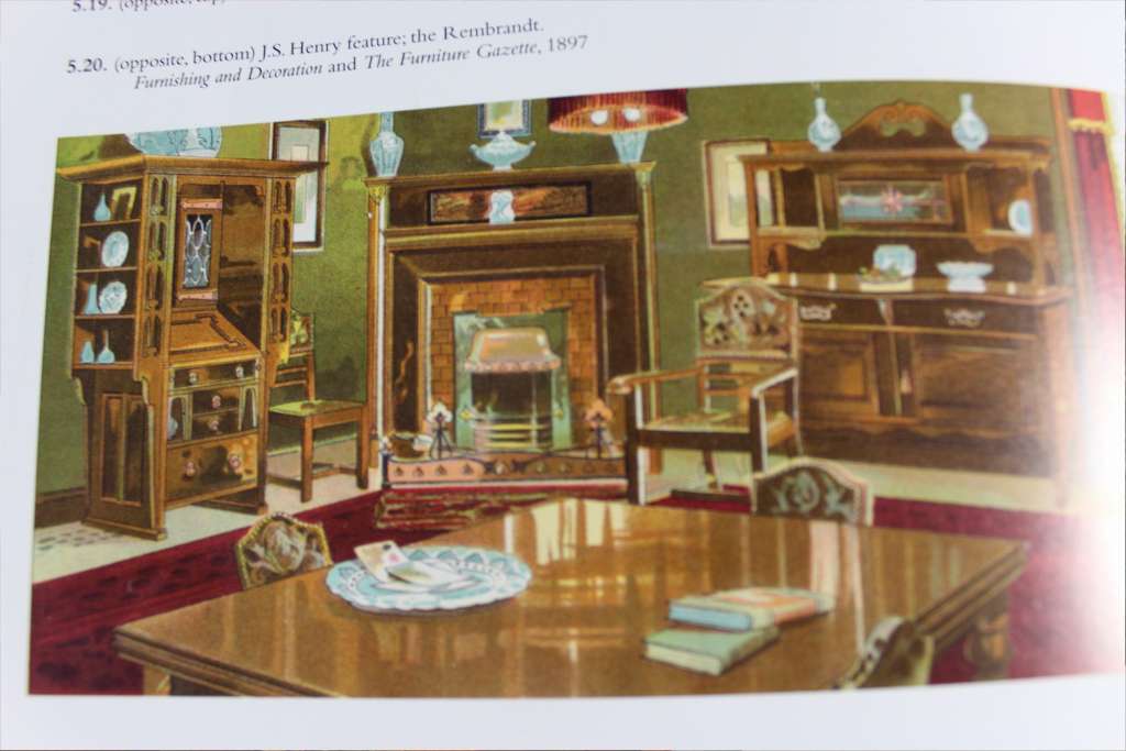 Arts and Crafts oak bureau bookcase c1900