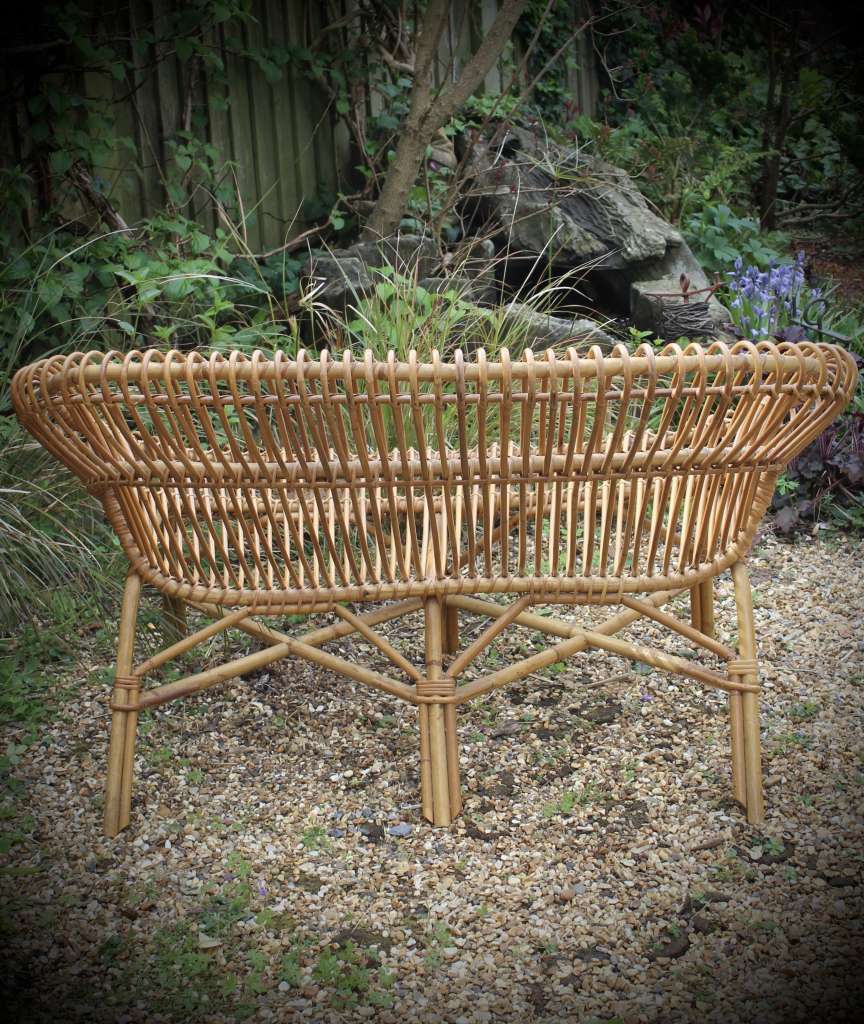  Franco Albini mid century wicker sofa.