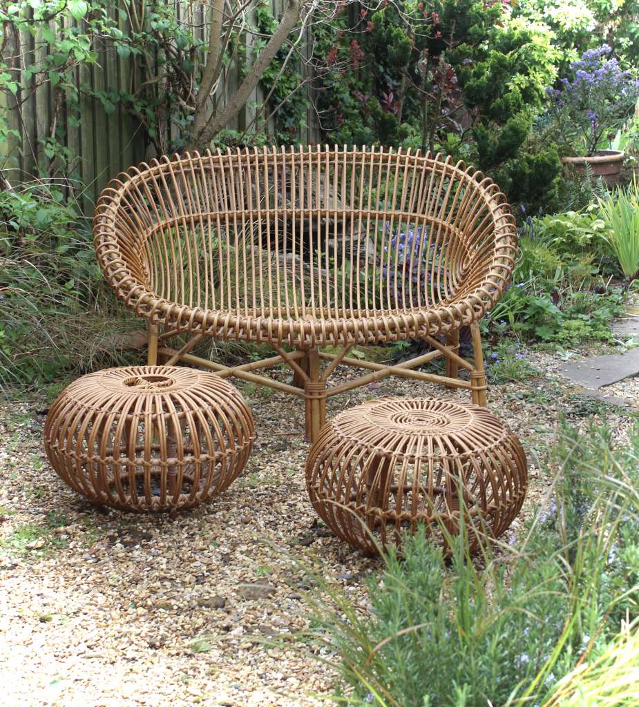  Franco Albini mid century wicker sofa.
