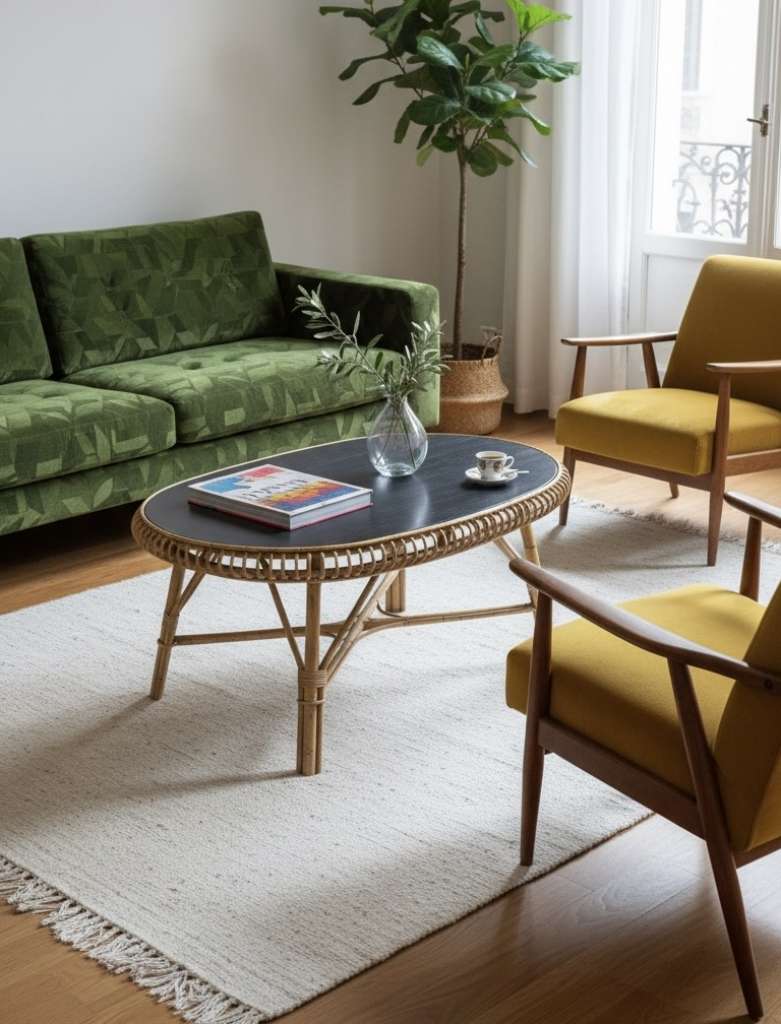 Franco Albini Wicker coffee table