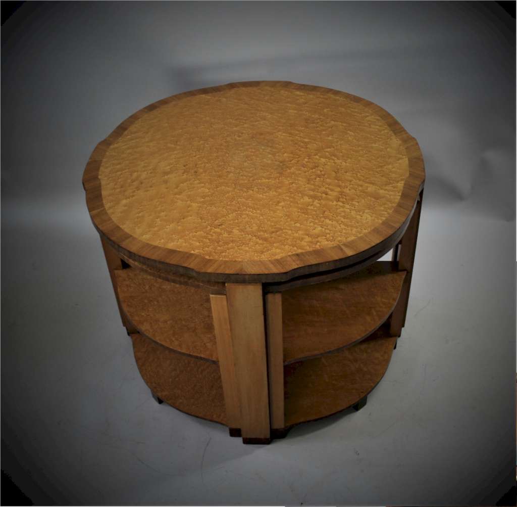 Art Deco nest of five tables.
