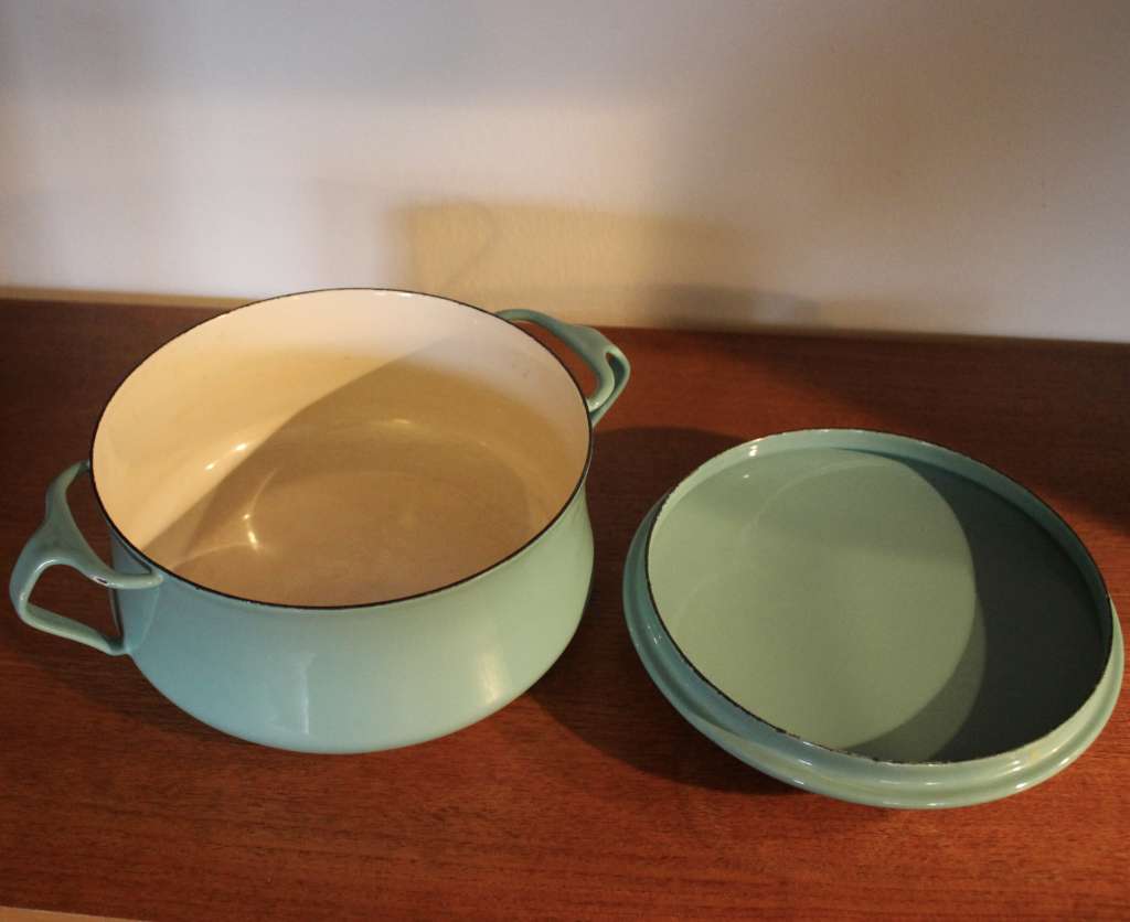 Dansk Kobenstyle Turquoise Enameled Dutch Oven Pot