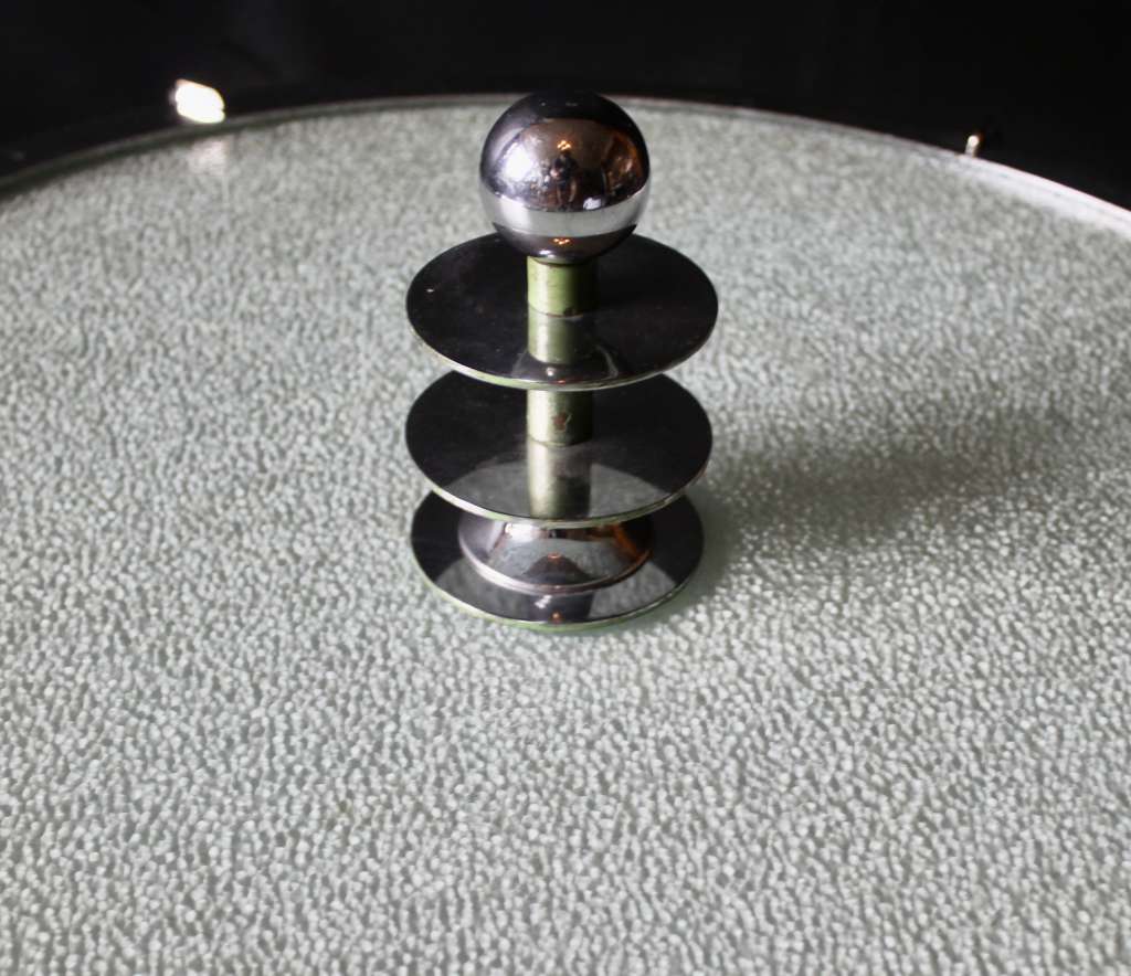 Large Art Deco chrome ceiling light