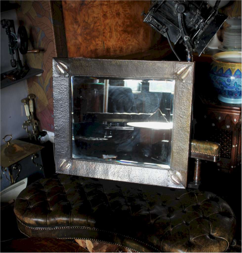 Large arts and crafts mirror , Scottish school