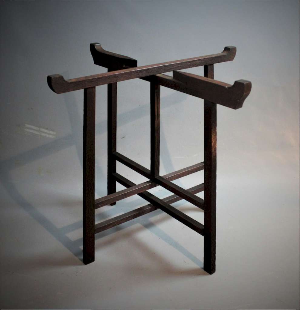 Keswick School table on oak folding base SOLD Art Furniture