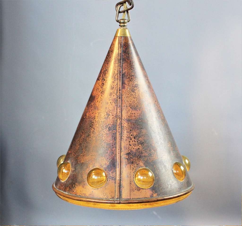 Copper light pendant by Nanny Still McKinney for RAAK