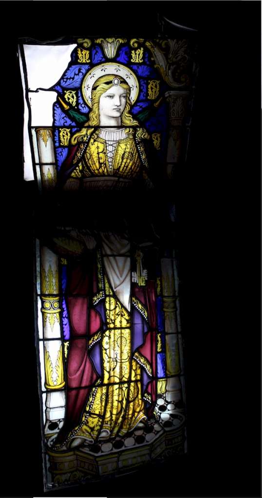 Victorian Church leaded panels of a Saint