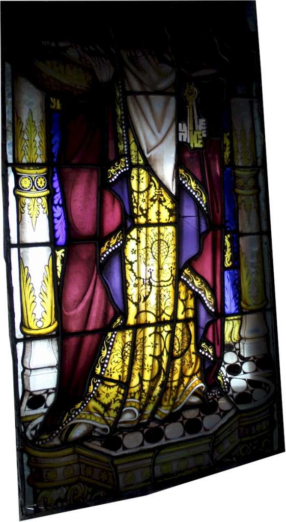 Victorian Church leaded panels of a Saint
