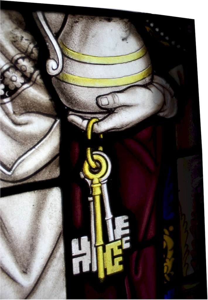 Victorian Church leaded panels of a Saint