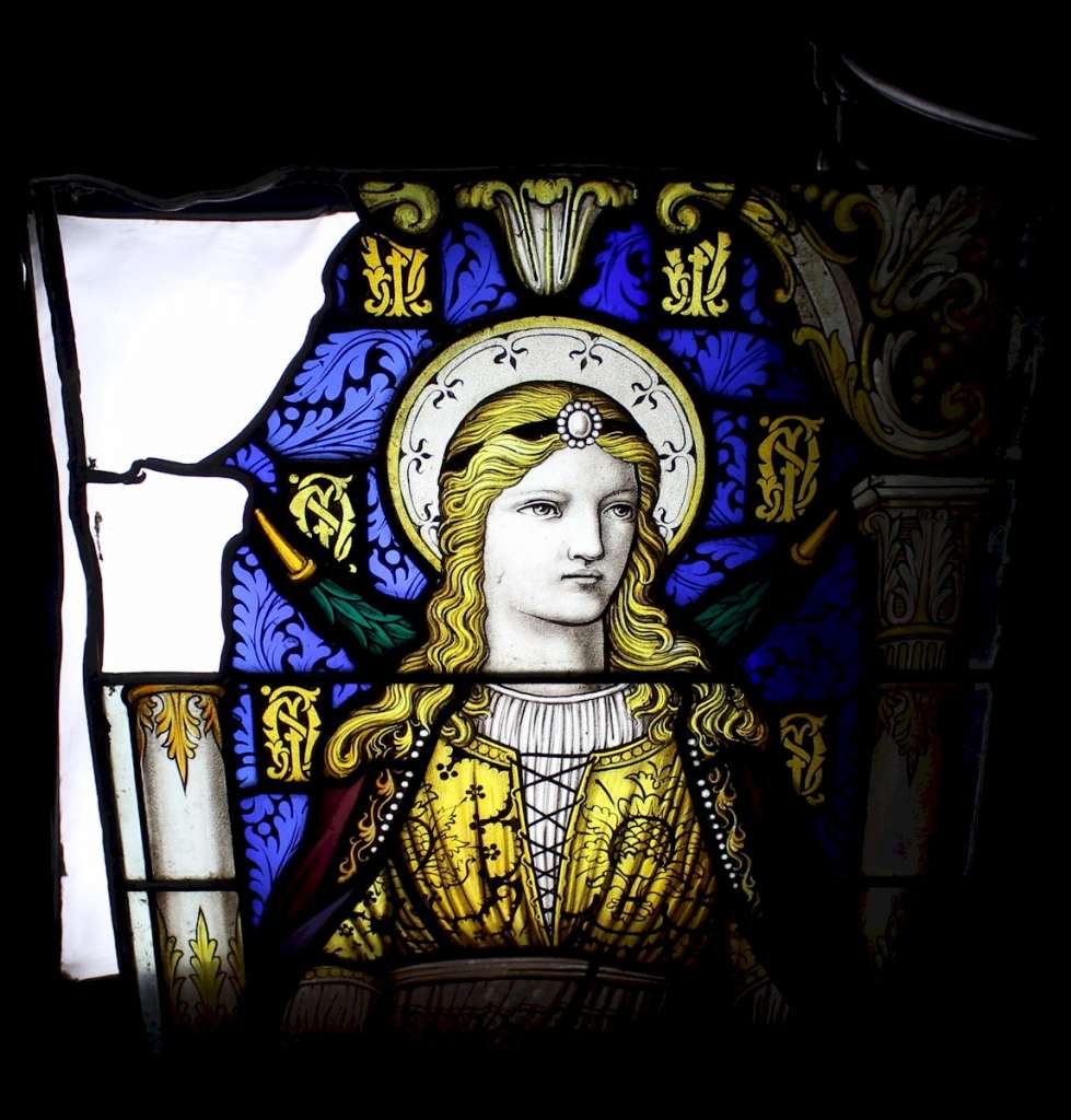 Victorian Church leaded panels of a Saint