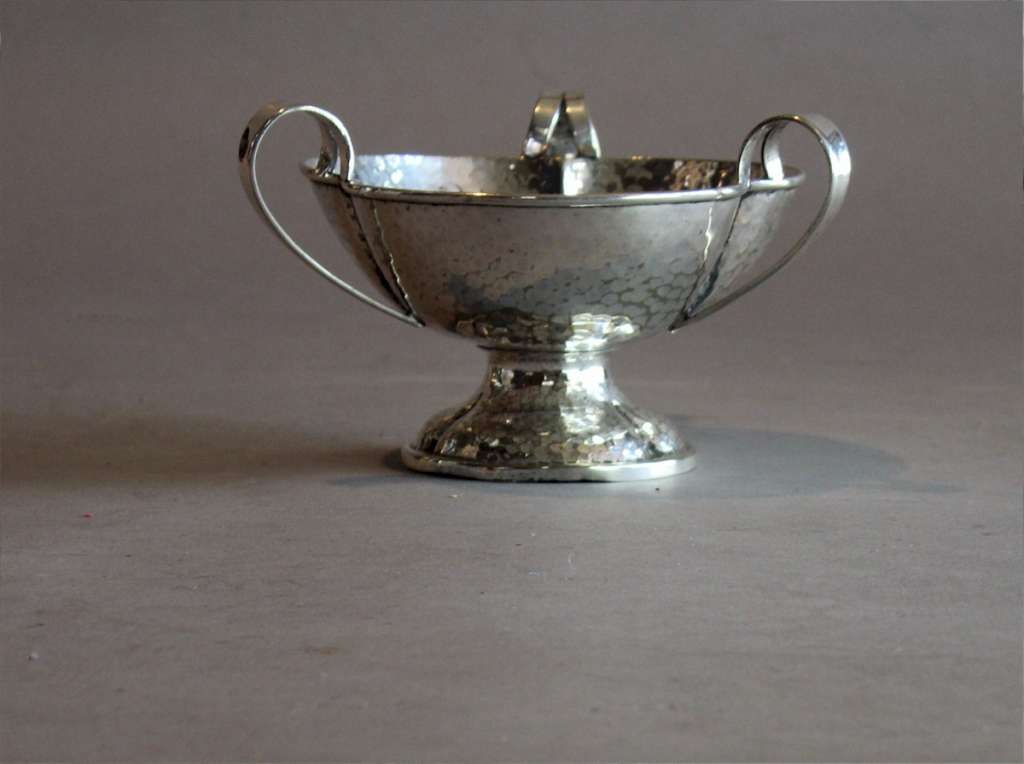 Silver plated arts and crafts nut bowl c1900