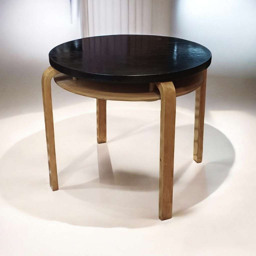  Alvar Aalto A71 table by Finmar with black top
