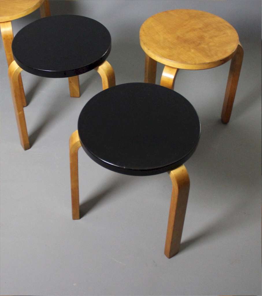 Alvar Aalto, Blond birch Stacking Stool, Designed 1933
