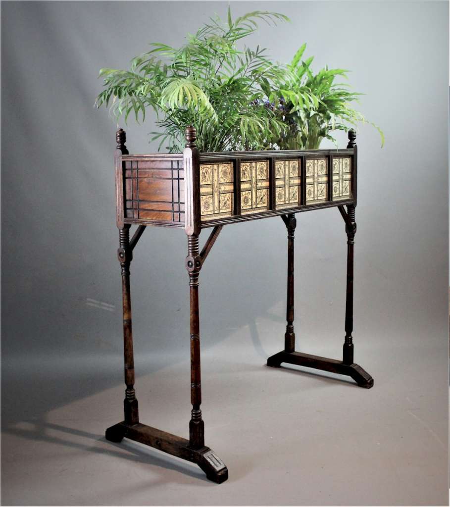 Aesthetic Movement planter with tiled front