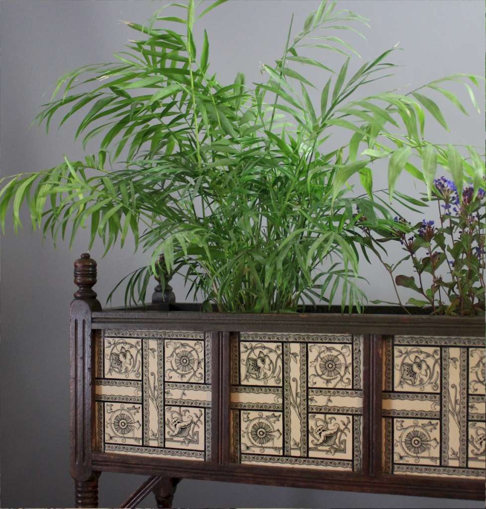 Aesthetic Movement planter with tiled front