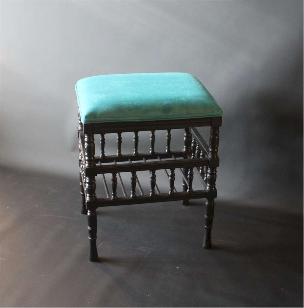 Aesthetic Movement ebonised stool