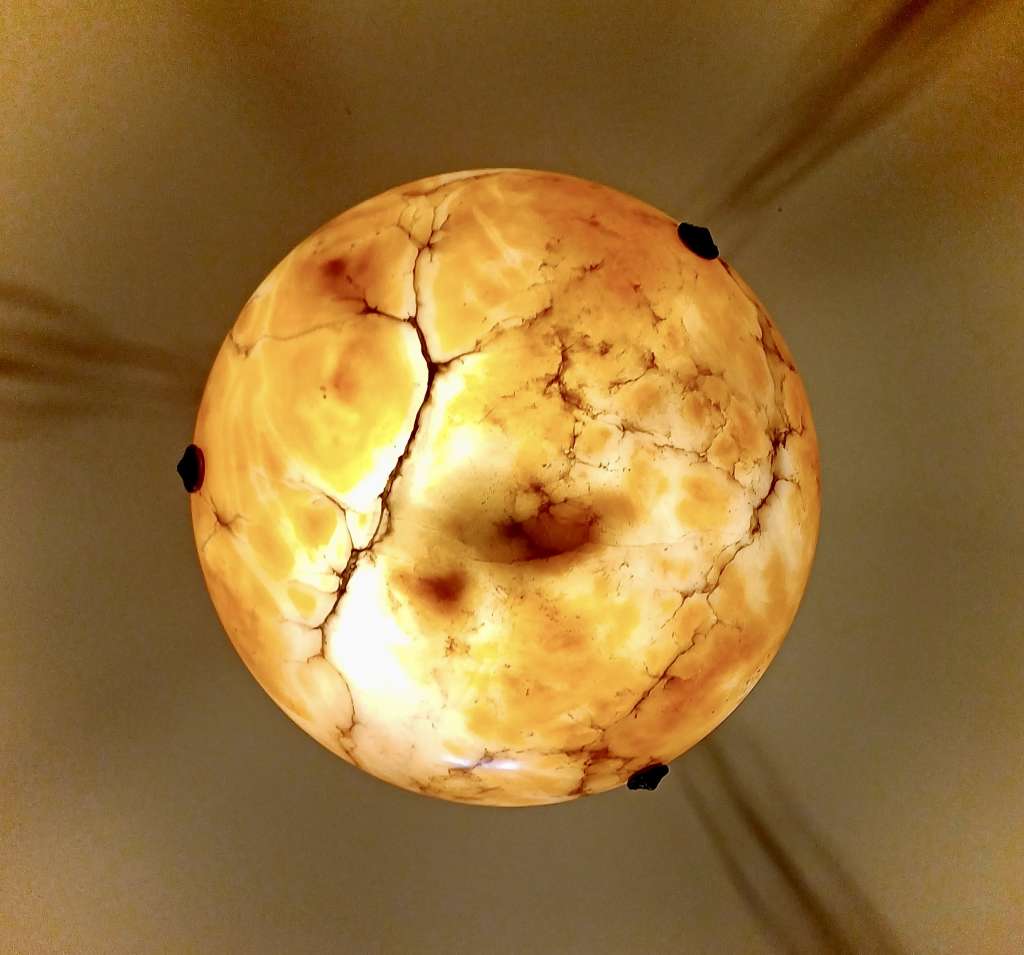 Alabaster bowl ceiling shade