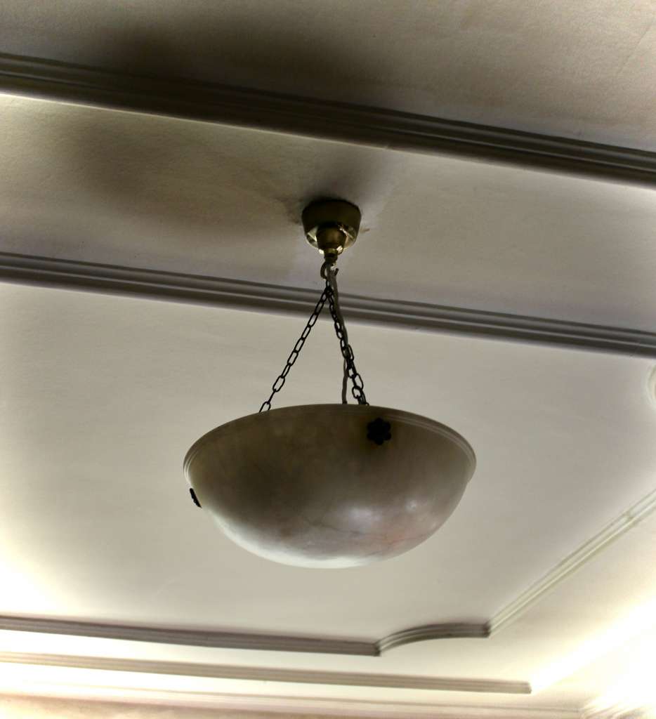 Alabaster ceiling bowl light Shade