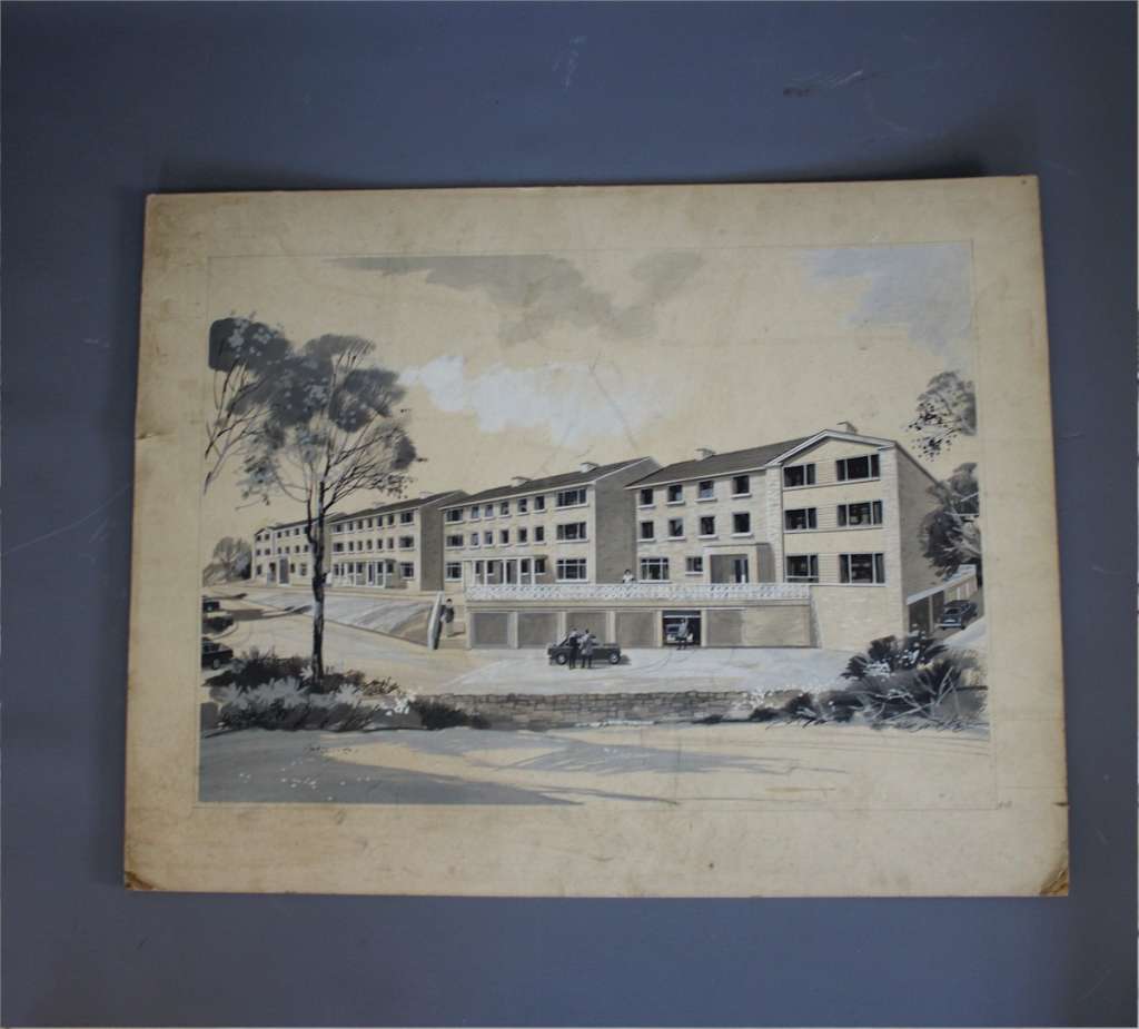 Architects drawing 1970's Alan Armitage