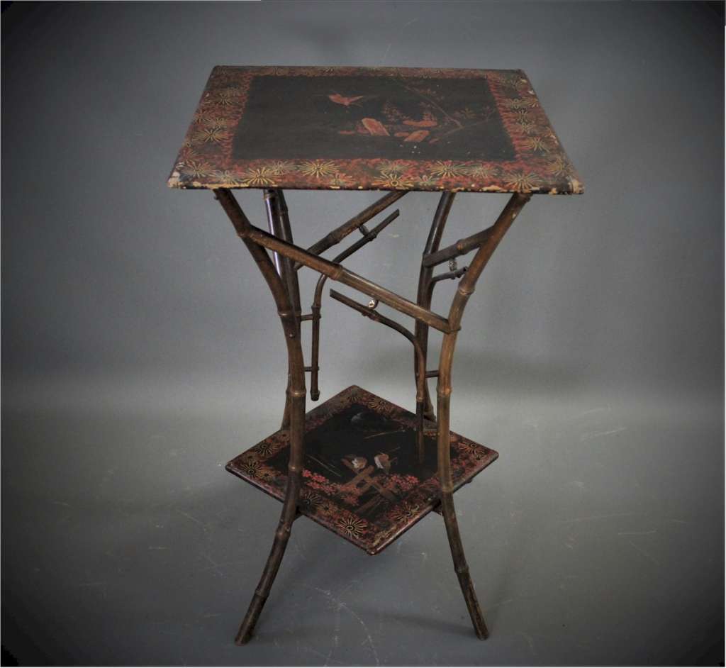 Aesthetic Movement Bamboo Lacquered occasional table