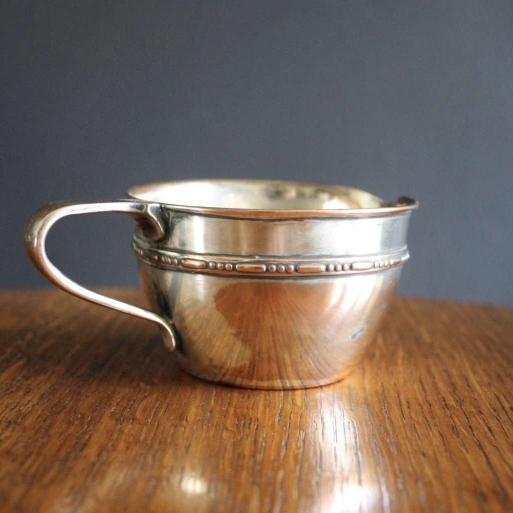 W.A.S Benson silver plated on copper milk jug