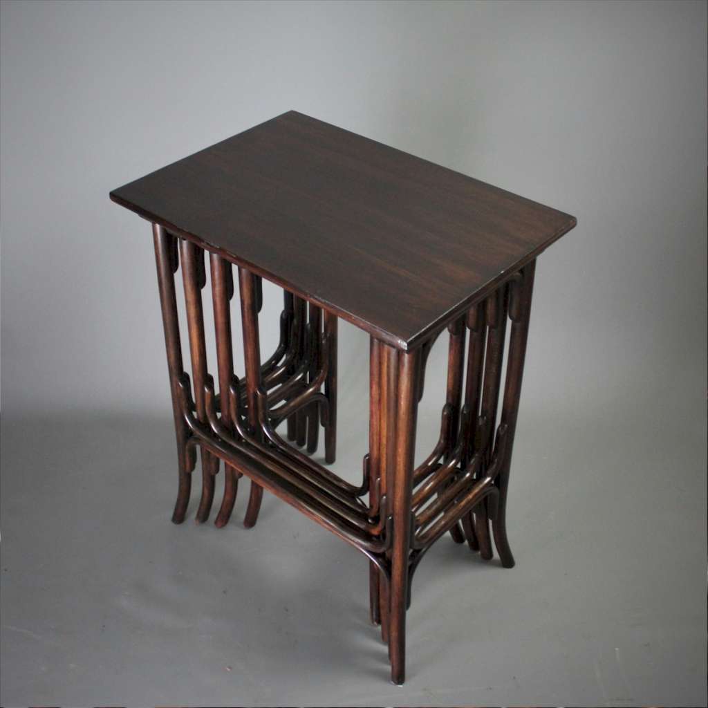 Bentwood nest of four tables c1900 by Thonet