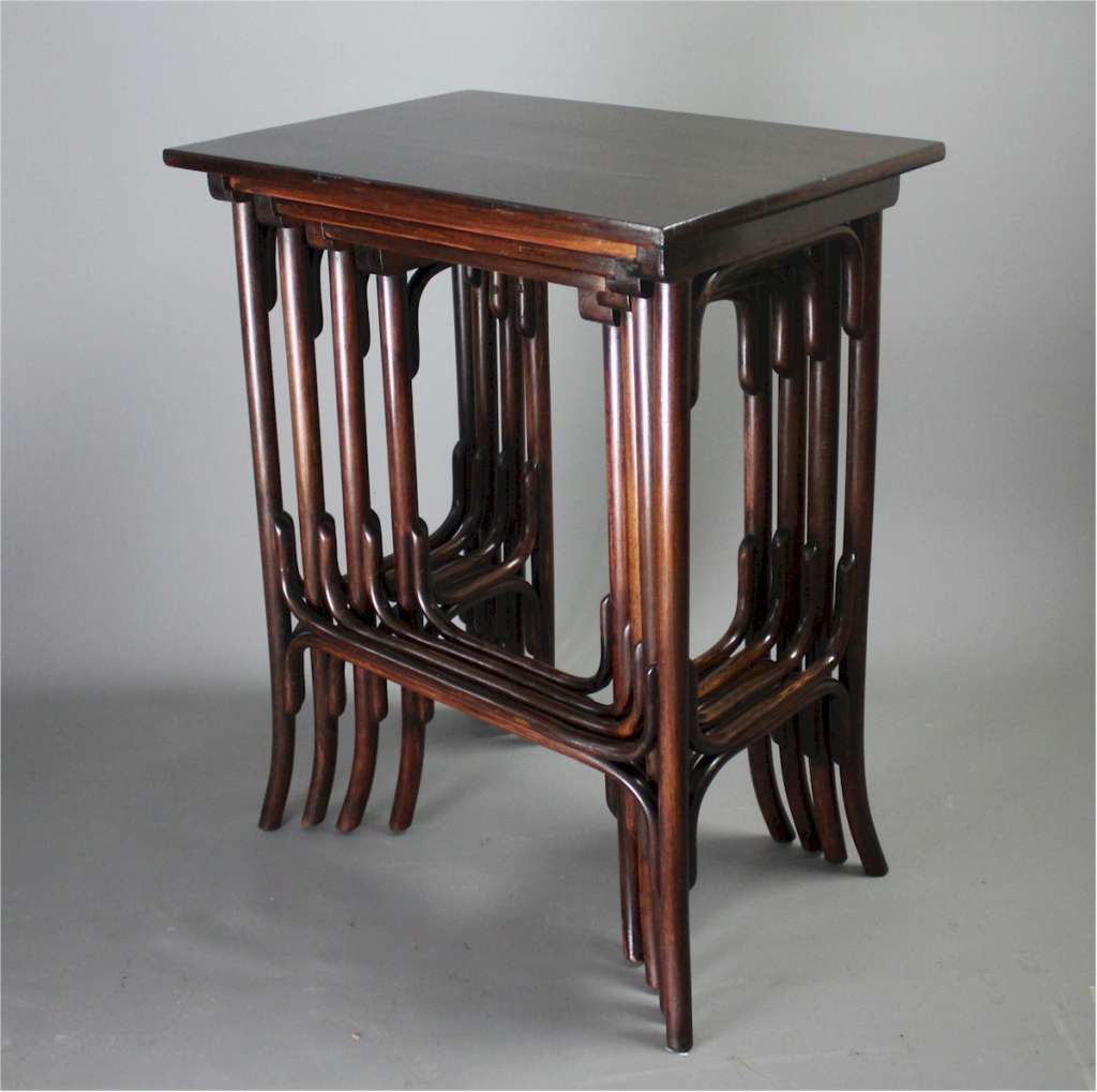Bentwood nest of four tables c1900 by Thonet