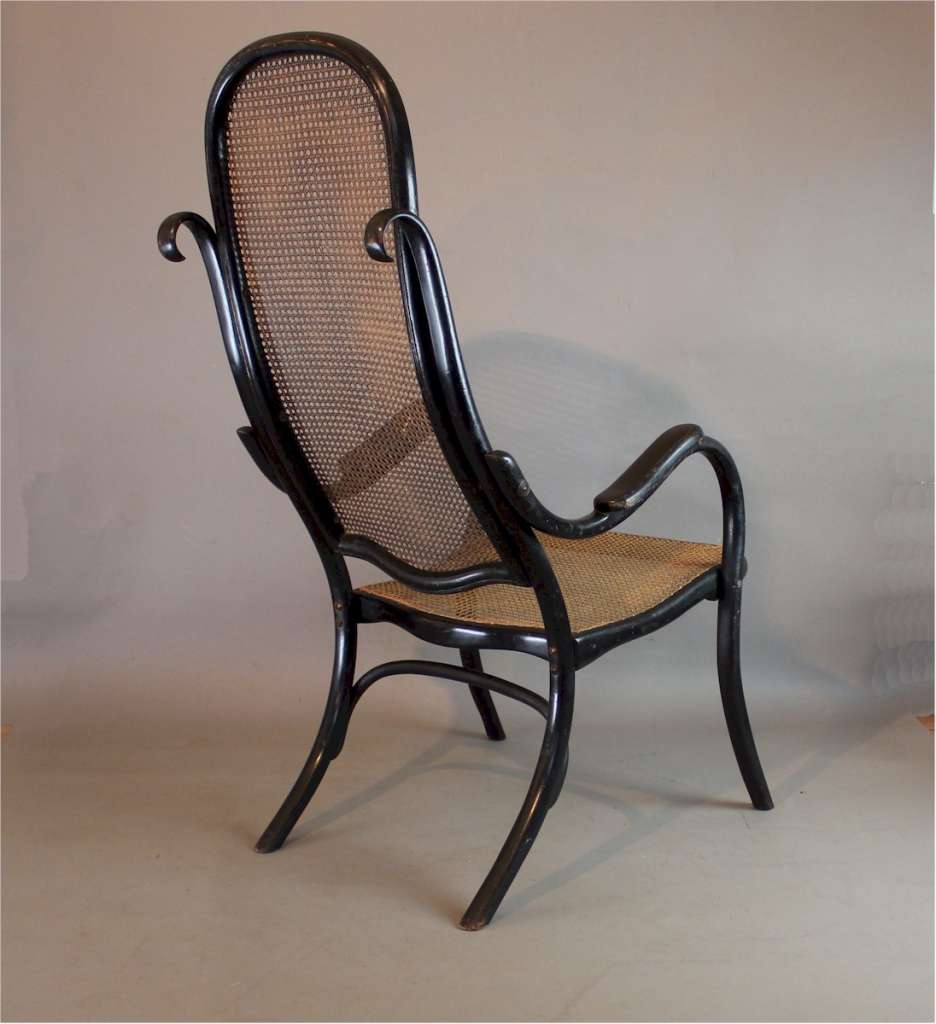 Thonet high back bentwood fireside chair No 6351