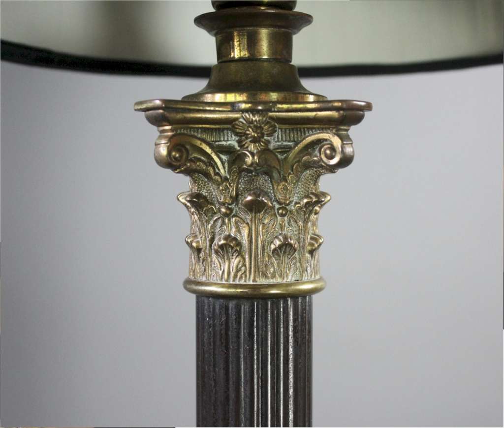 Empire Corinthian black Column Lamp Base,
