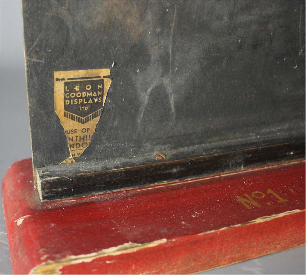 Art Deco painted wood advertising signs for 'Bondor' stockings