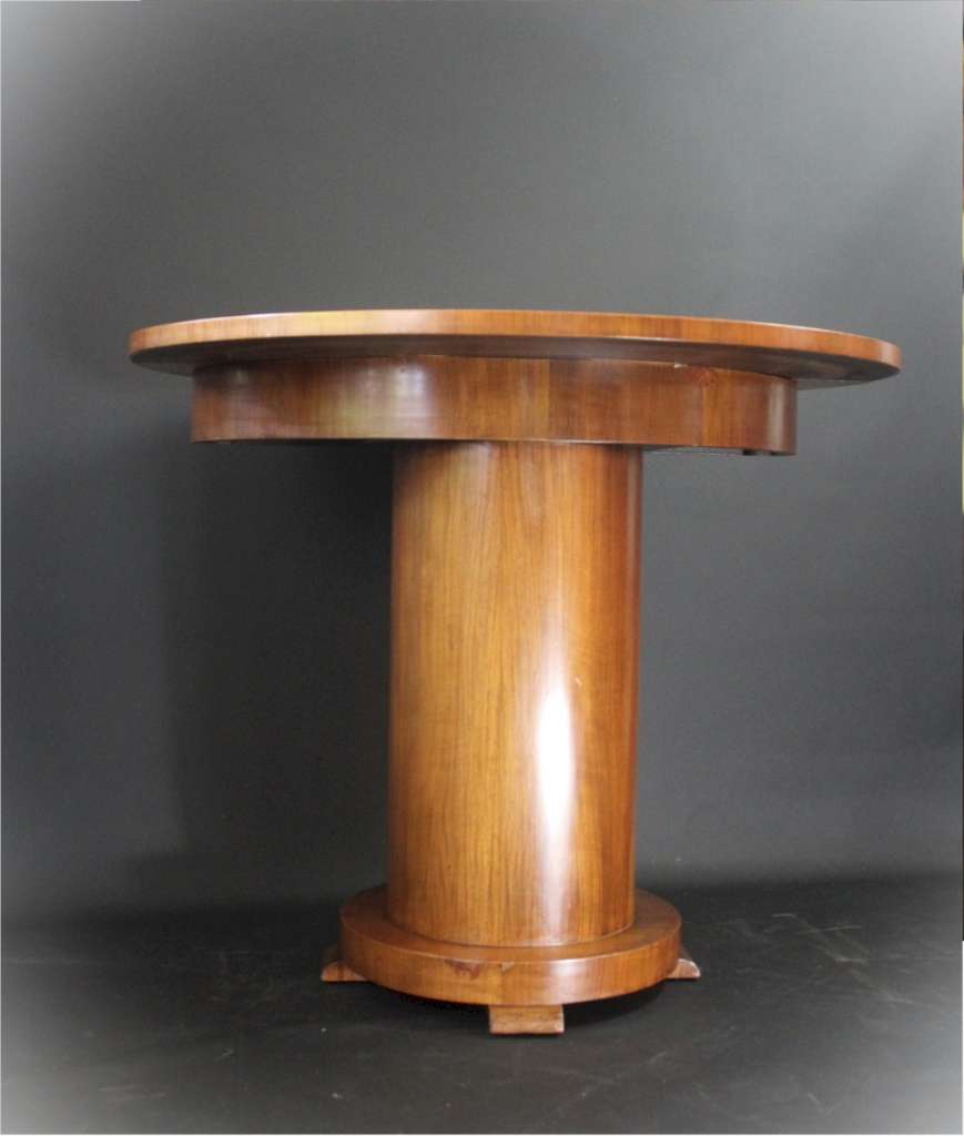 Art Deco walnut folding dining table by Bowman Bros