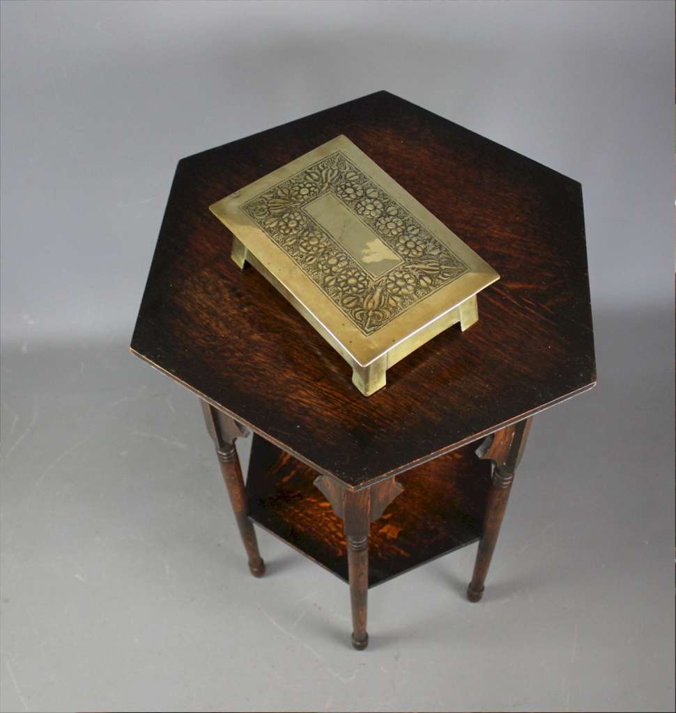 Arts and crafts brass box Scottish?