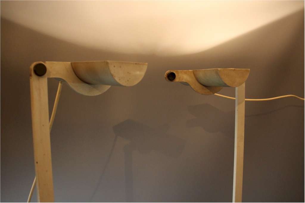 Pair of Brutalist floor lamps