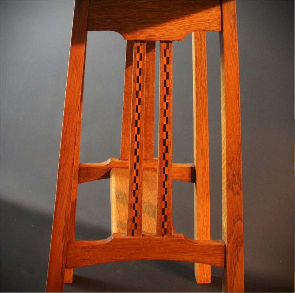 Arts and crafts chequered inlaid circular side table , Ambrose Heal