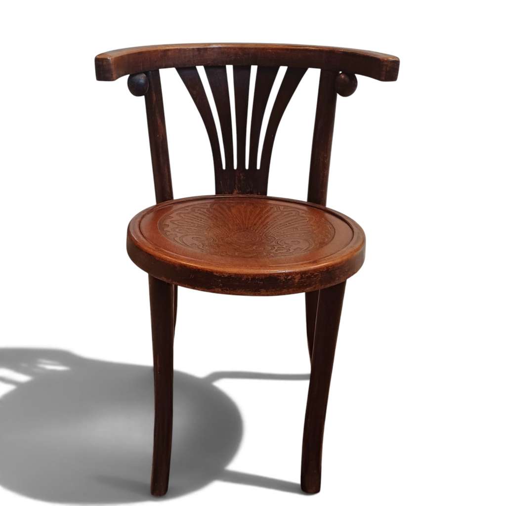 A Bentwood Childs chair with curved back