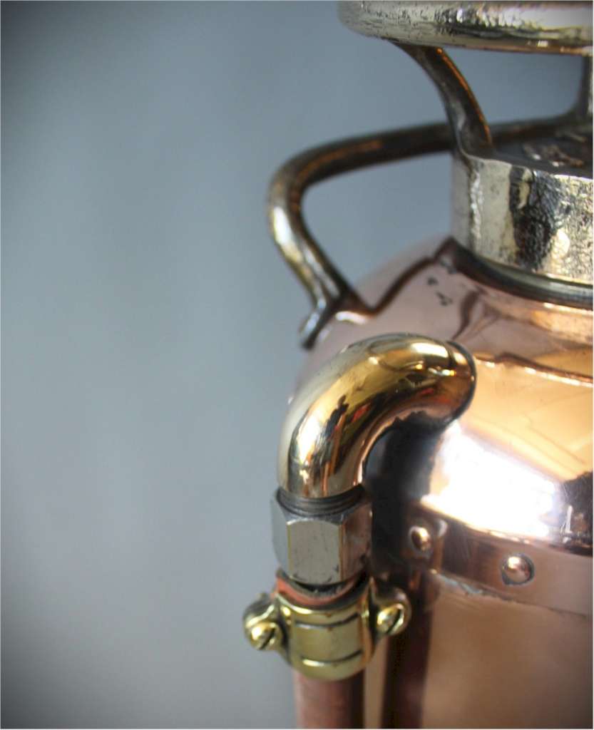 American polished brass fire extinguisher 1920's