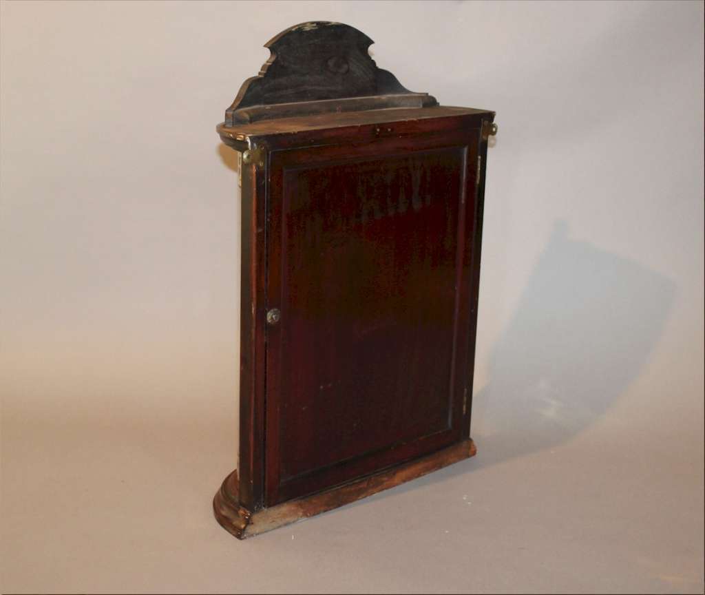 Lovely small bow fronted Civic pipe display cabinet