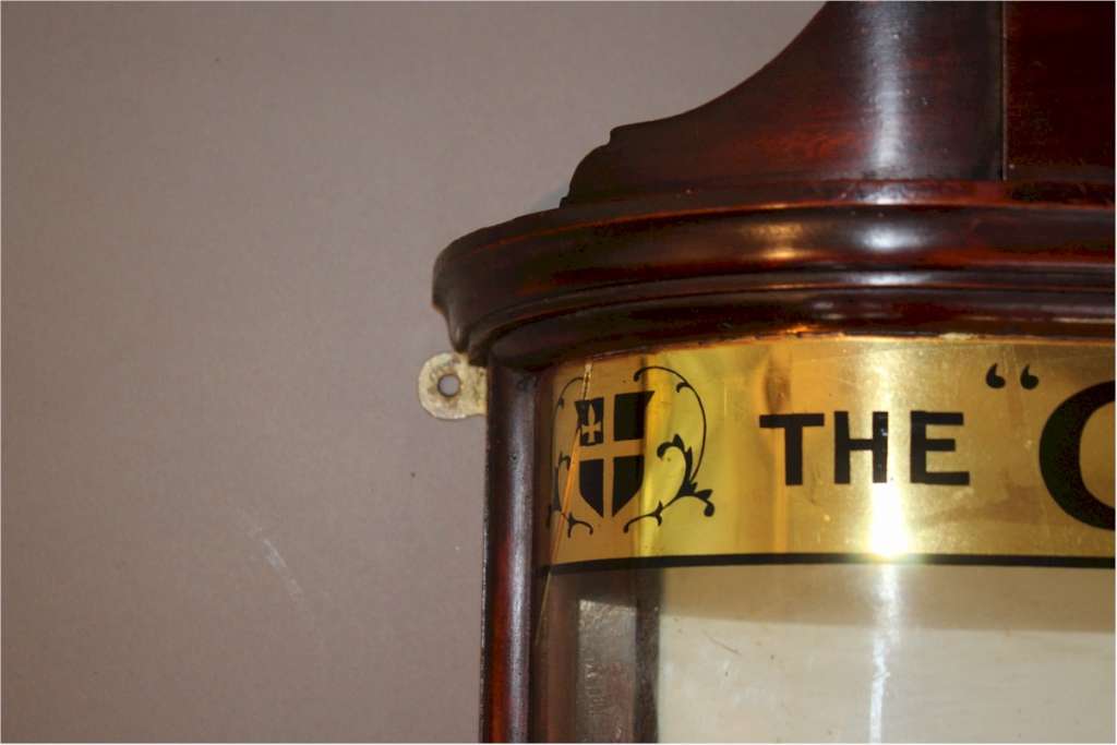 Lovely small bow fronted Civic pipe display cabinet