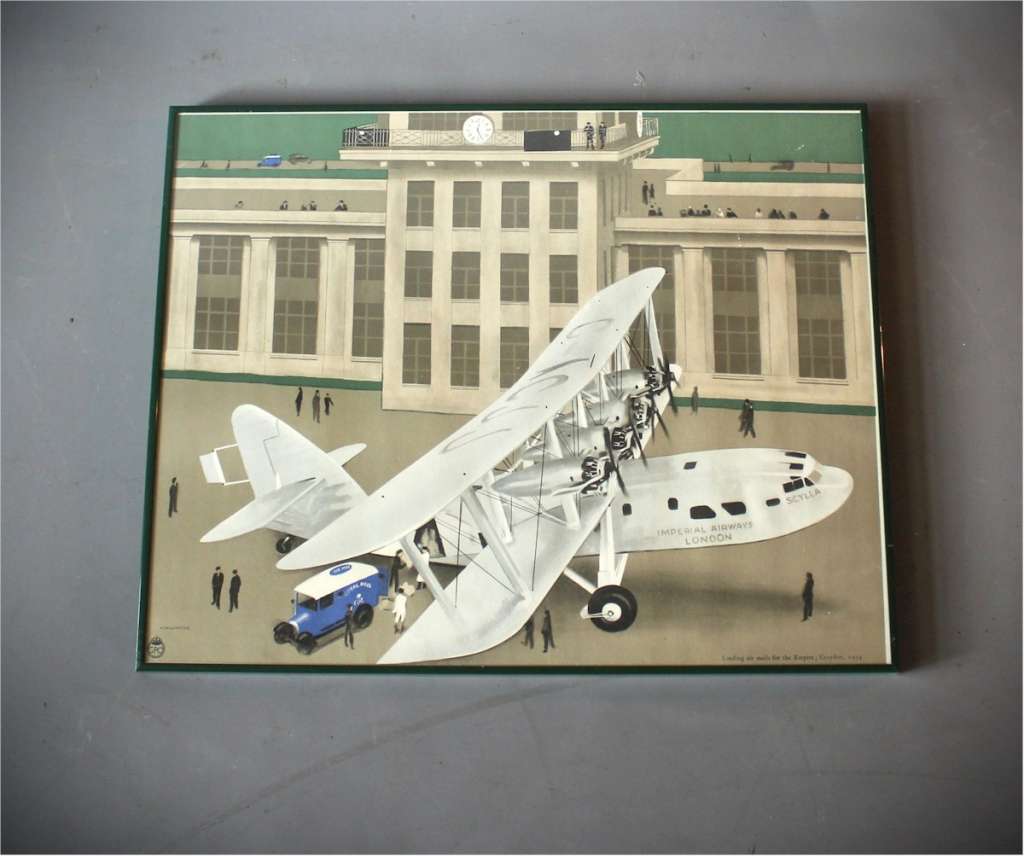 Loading Mails for the Empire Croydon 1934 Lithograph