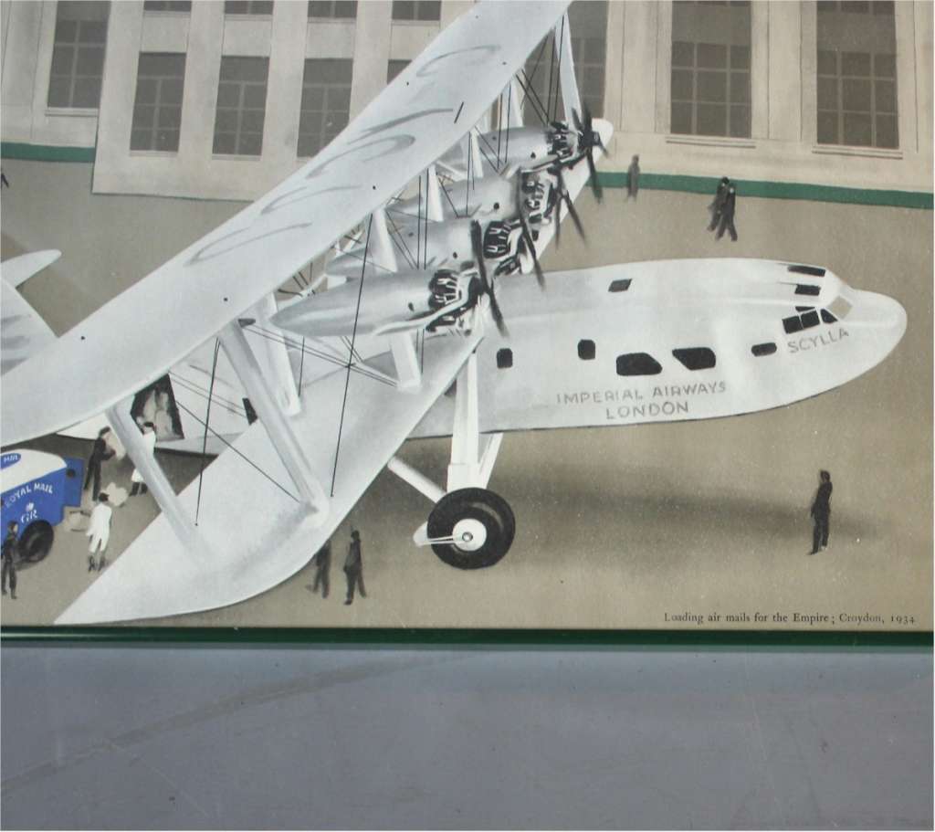 Loading Mails for the Empire Croydon 1934 Lithograph