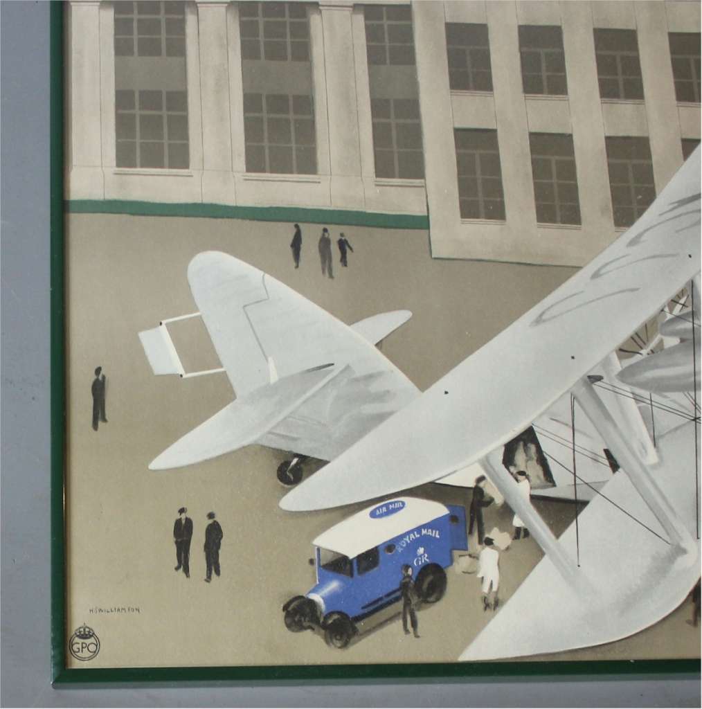 Loading Mails for the Empire Croydon 1934 Lithograph