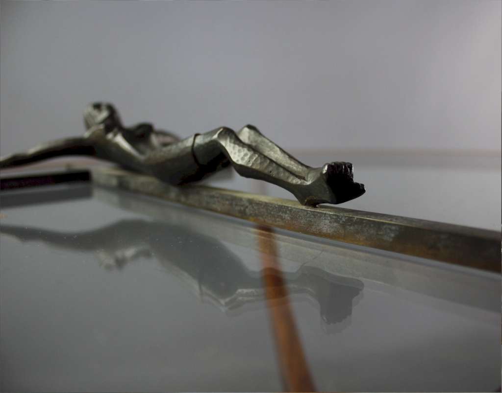 1950's bronze crucifix H Van Der Donck