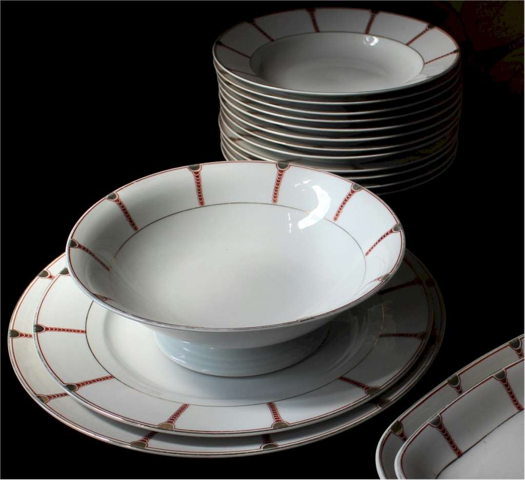  Art Deco Czech part dinner set