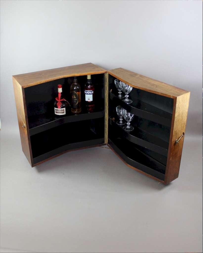 Danish rosewood mid century folding bar / cocktail cabinet