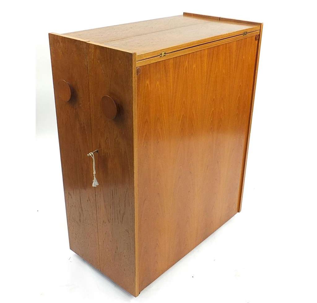 Mid Century Danish Modern Bar in a Box Buffet by Erik Buch for Dyrlund