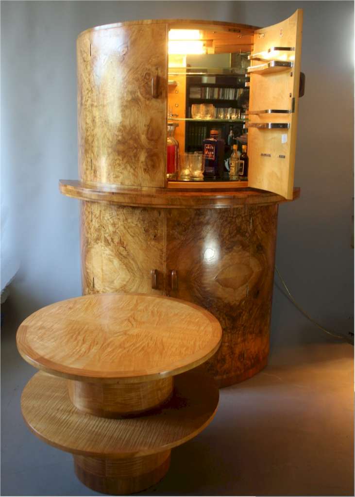 Art Deco Demi-Lune cocktail cabinet